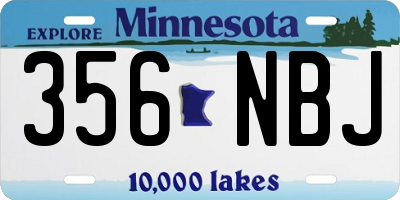 MN license plate 356NBJ