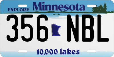 MN license plate 356NBL