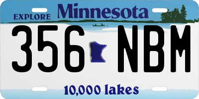 MN license plate 356NBM