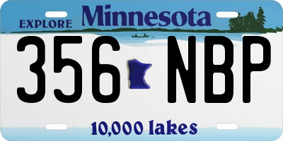 MN license plate 356NBP