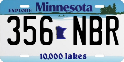 MN license plate 356NBR