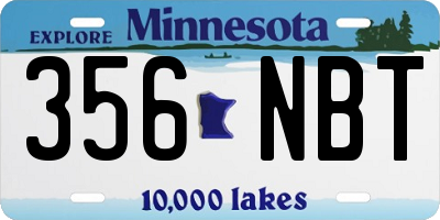MN license plate 356NBT