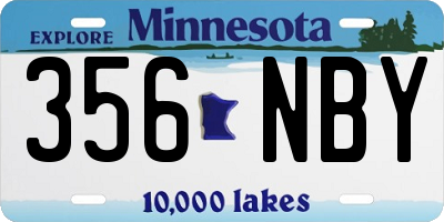 MN license plate 356NBY