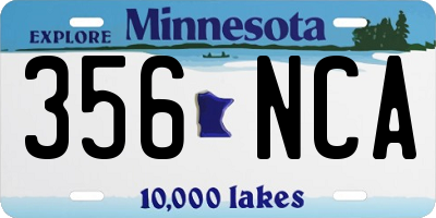 MN license plate 356NCA