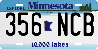 MN license plate 356NCB