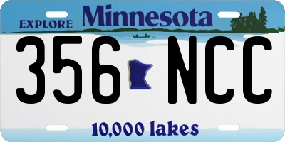 MN license plate 356NCC