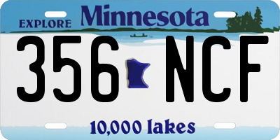 MN license plate 356NCF