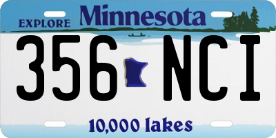 MN license plate 356NCI
