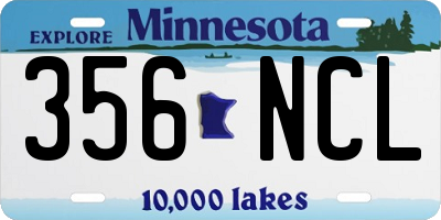 MN license plate 356NCL