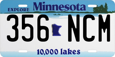MN license plate 356NCM