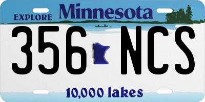 MN license plate 356NCS