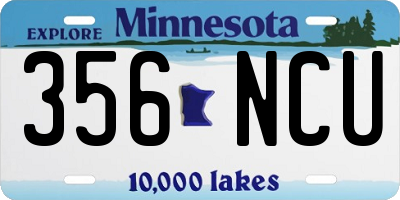 MN license plate 356NCU