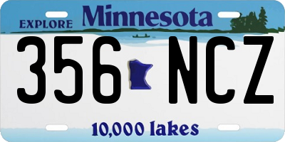 MN license plate 356NCZ