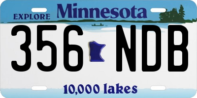 MN license plate 356NDB