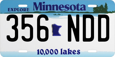 MN license plate 356NDD
