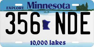 MN license plate 356NDE