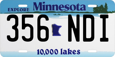 MN license plate 356NDI