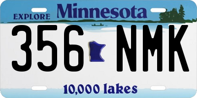 MN license plate 356NMK