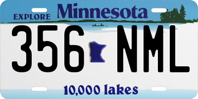 MN license plate 356NML