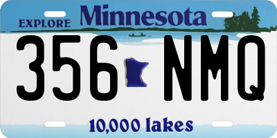 MN license plate 356NMQ