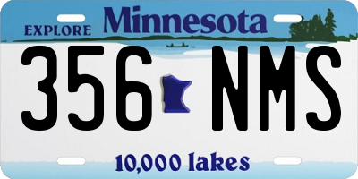 MN license plate 356NMS