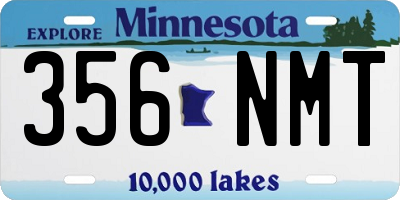 MN license plate 356NMT