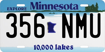 MN license plate 356NMU