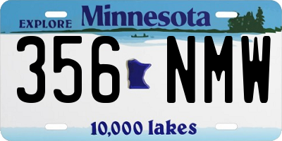 MN license plate 356NMW