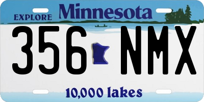 MN license plate 356NMX