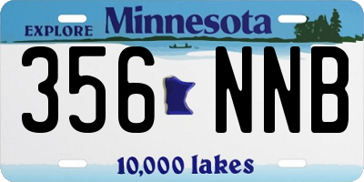 MN license plate 356NNB