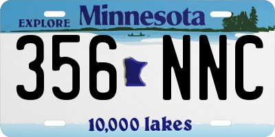 MN license plate 356NNC