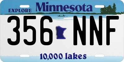 MN license plate 356NNF