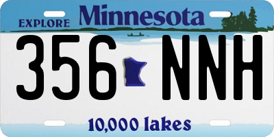 MN license plate 356NNH