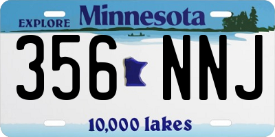 MN license plate 356NNJ