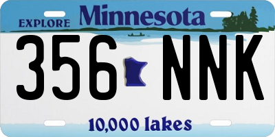 MN license plate 356NNK