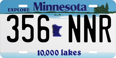 MN license plate 356NNR