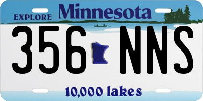 MN license plate 356NNS
