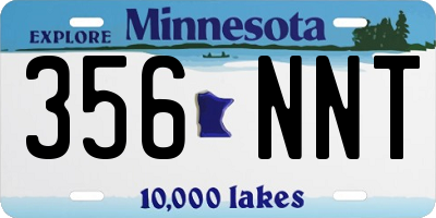 MN license plate 356NNT