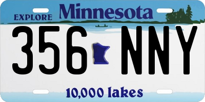 MN license plate 356NNY
