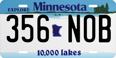 MN license plate 356NOB