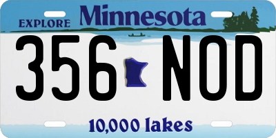 MN license plate 356NOD