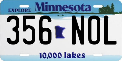 MN license plate 356NOL
