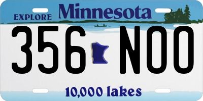 MN license plate 356NOO