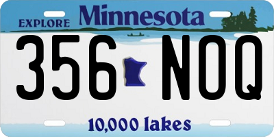 MN license plate 356NOQ