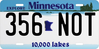 MN license plate 356NOT