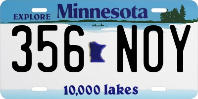 MN license plate 356NOY