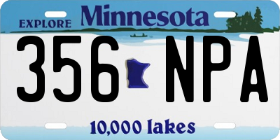 MN license plate 356NPA