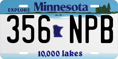 MN license plate 356NPB