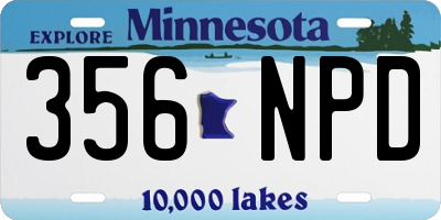 MN license plate 356NPD