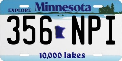 MN license plate 356NPI